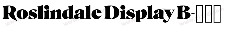 Roslindale Display B字体转换 Roslindale Display B字体转换